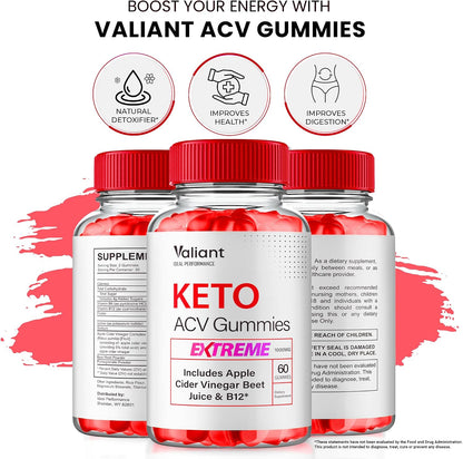 IDEAL PERFORMANCE Valiant Gummies - Maximum Strength, All Natural Support for Overall Health Wellness (5 Pack)