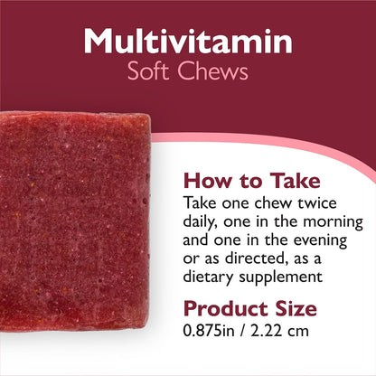 Celebrate Vitamins Bariatric Multivitamin Soft Chews – Essential Vitamins & Minerals, Sugar & Gluten-free – Gastric Bypass & Sleeve Gastrectomy Supplement – Cherry (60ct)