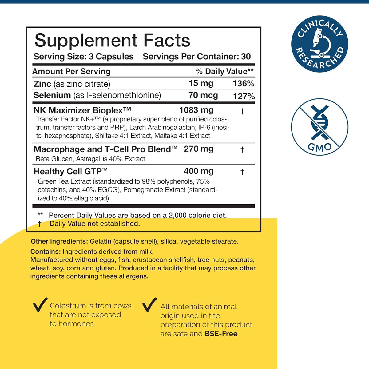 Transfer Factor Multi-Immune Support Supplement – Immune Support with Colostrum, Mushrooms, Green Tea, and IP-6, 90 Capsules - görsel 6