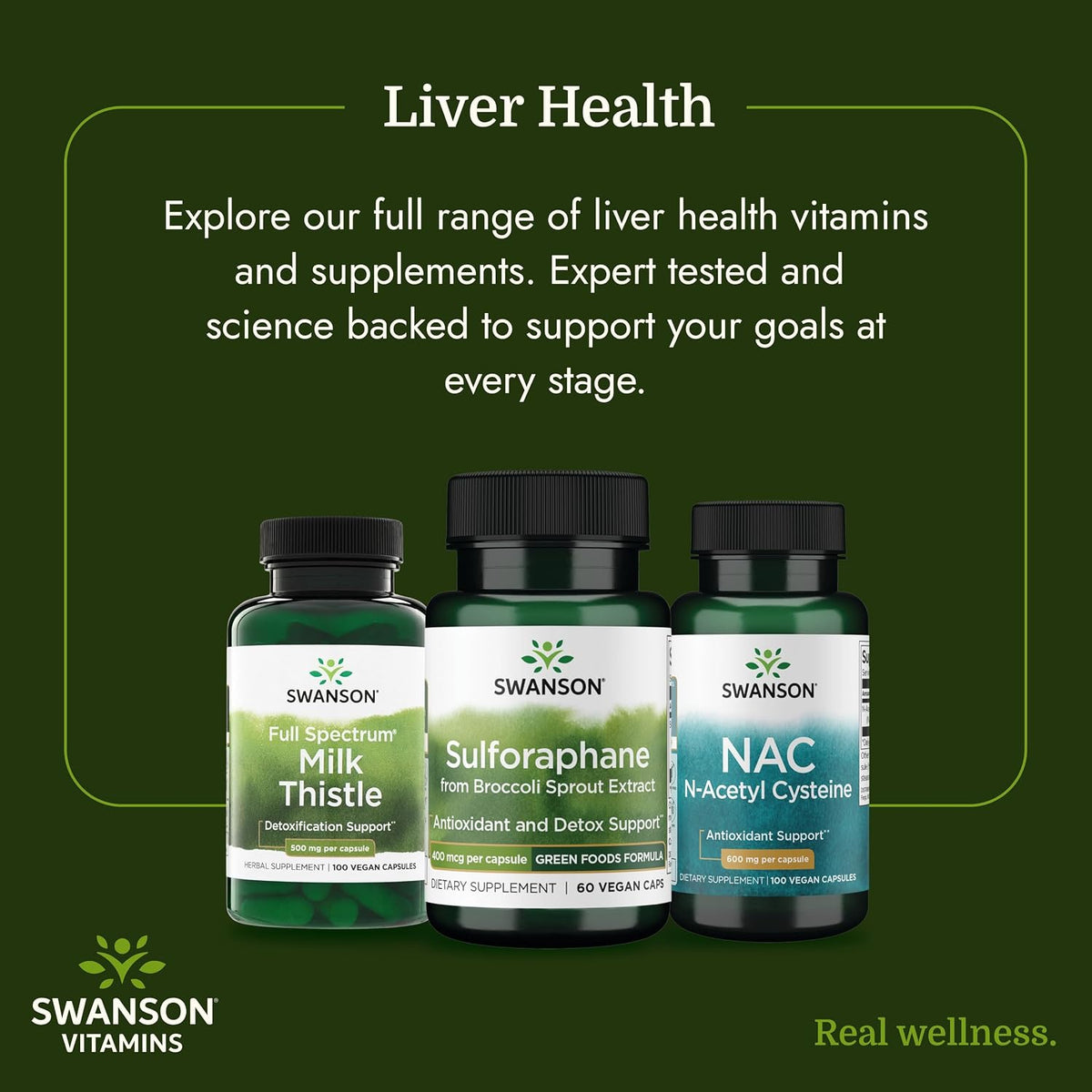 Swanson Sulforaphane Broccoli Sprout Extract - 400 mcg, 60 Veggie Capsules - görsel 6