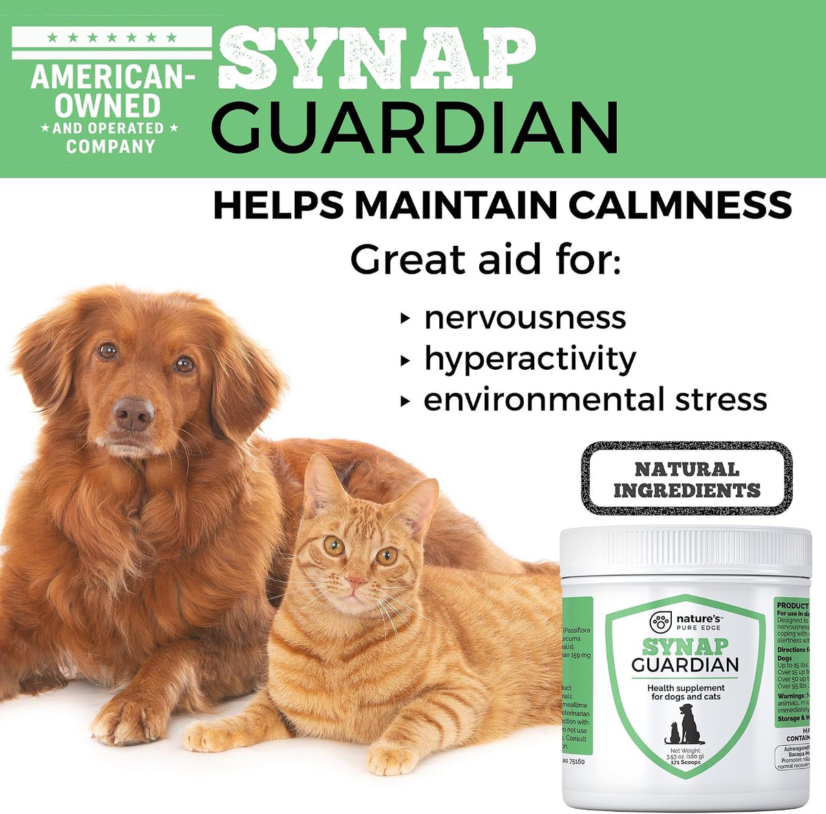 Synap Guardian - Nervous System Support & Calming Care for Dogs (100g) - görsel 3