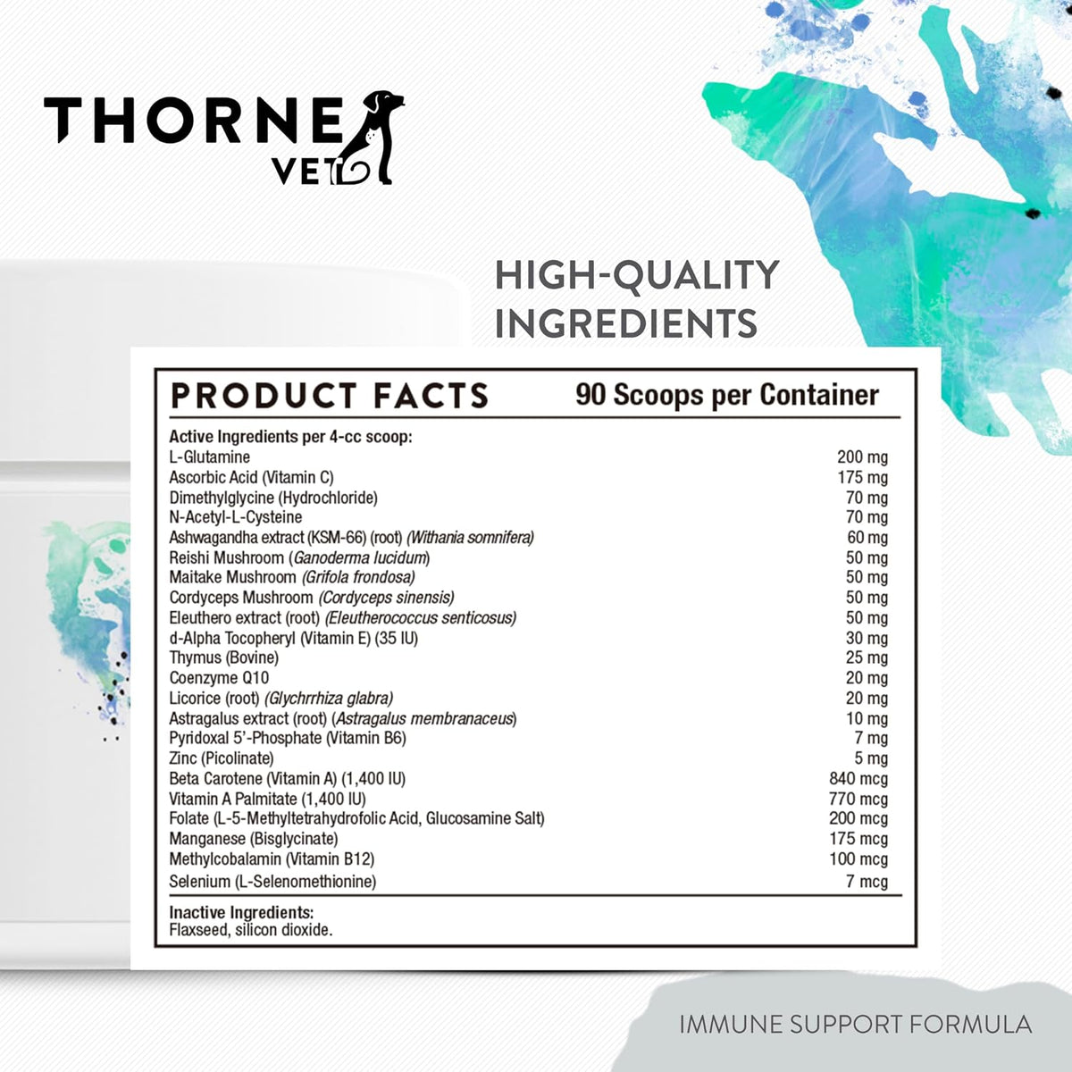ThorneVET Immune Support Formula Powder – Immune Support for Dogs & Cats, 90 Scoops - görsel 3