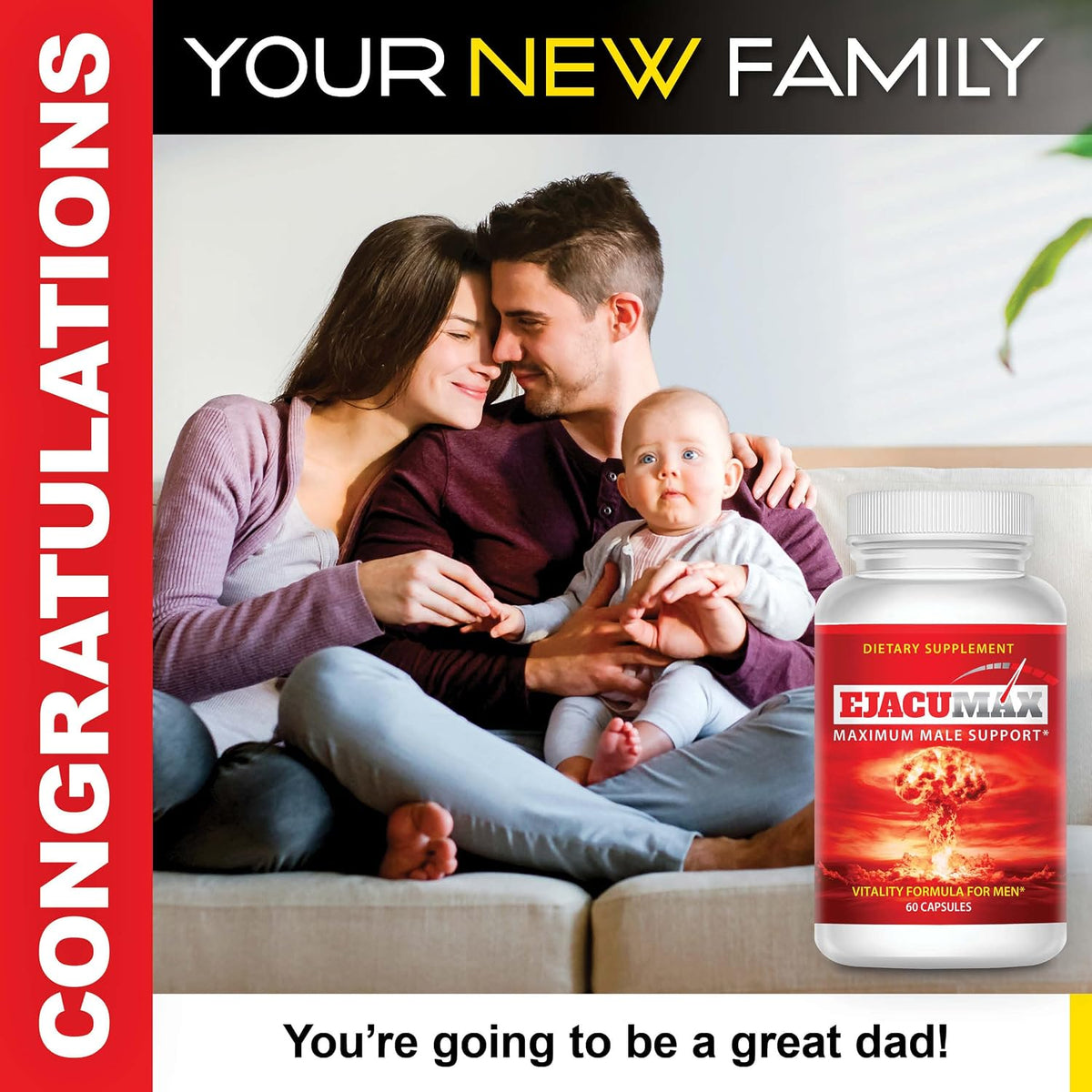 Ejacumax Vitality - Male Prenatal Vitamins - Fertility Formula - Semen Volume Enhancer - 60 Capsules - görsel 6