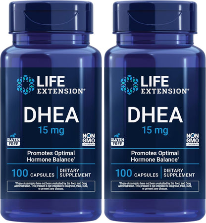 Life Extension DHEA 15 mg – Hormone Balance Support, 100 Capsules