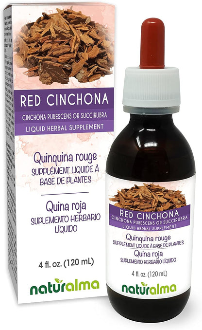 Naturalma Red Cinchona Bark Alcohol-Free Tincture - Quinine Supplement - 118 ml
