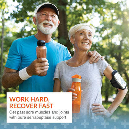 Arthur Andrew Medical Serretia – Serrapeptase Formulation for Muscle and Sinus Support (180 Capsules)