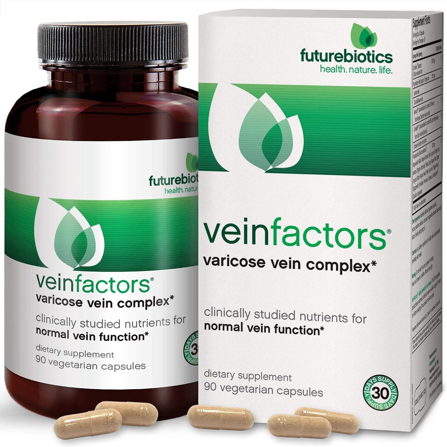 Futurebiotics VeinFactors – 90 Vegetarian Capsules – Venous Support Supplement - görsel 1