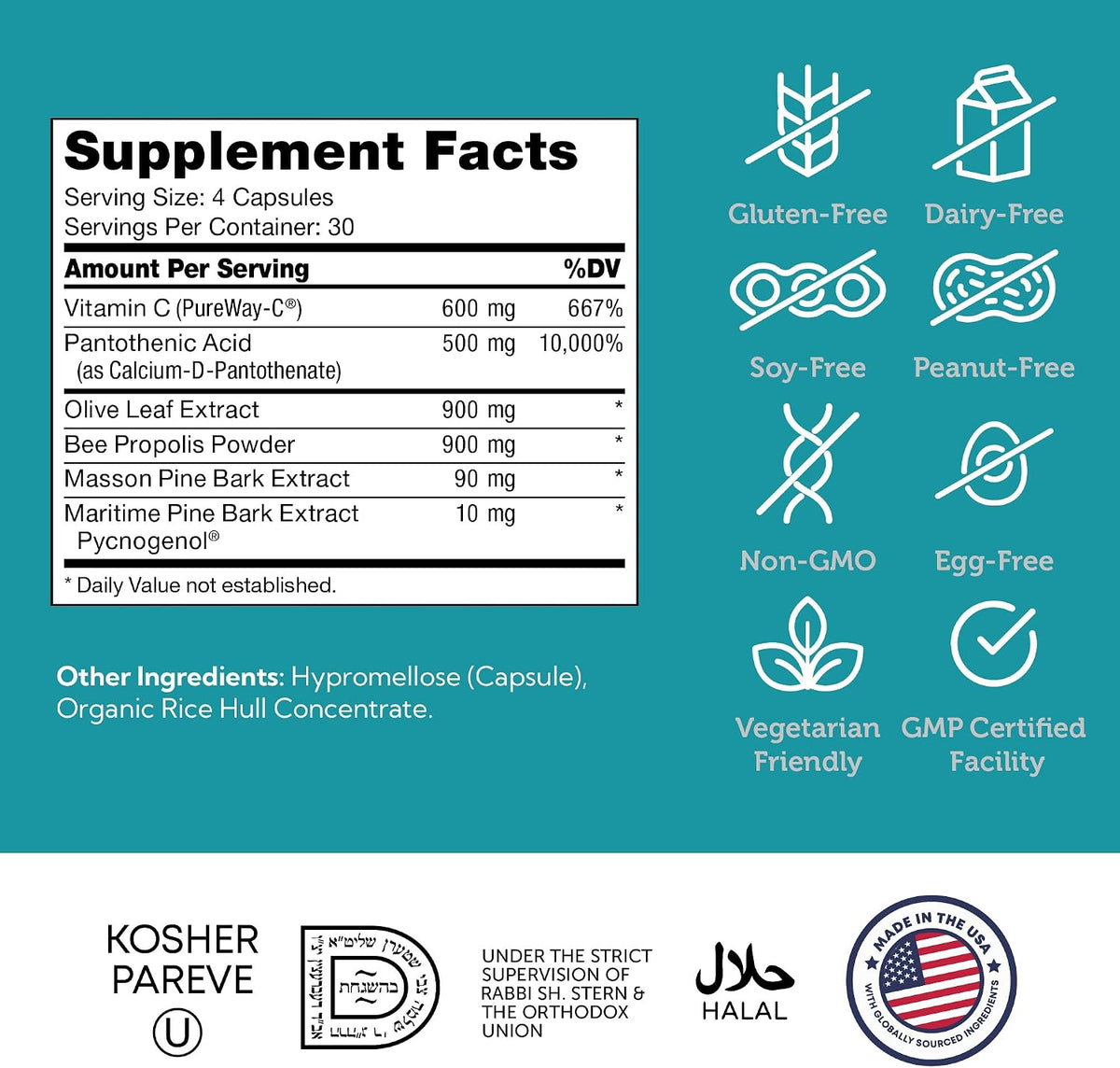 Zahler Immune Defence, Immune System Support, 120 Capsules - görsel 3