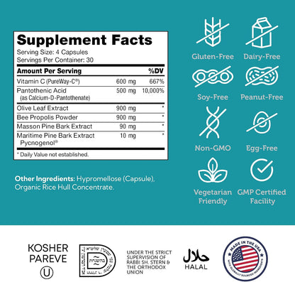 Zahler Immune Defence, Immune System Support, 120 Capsules