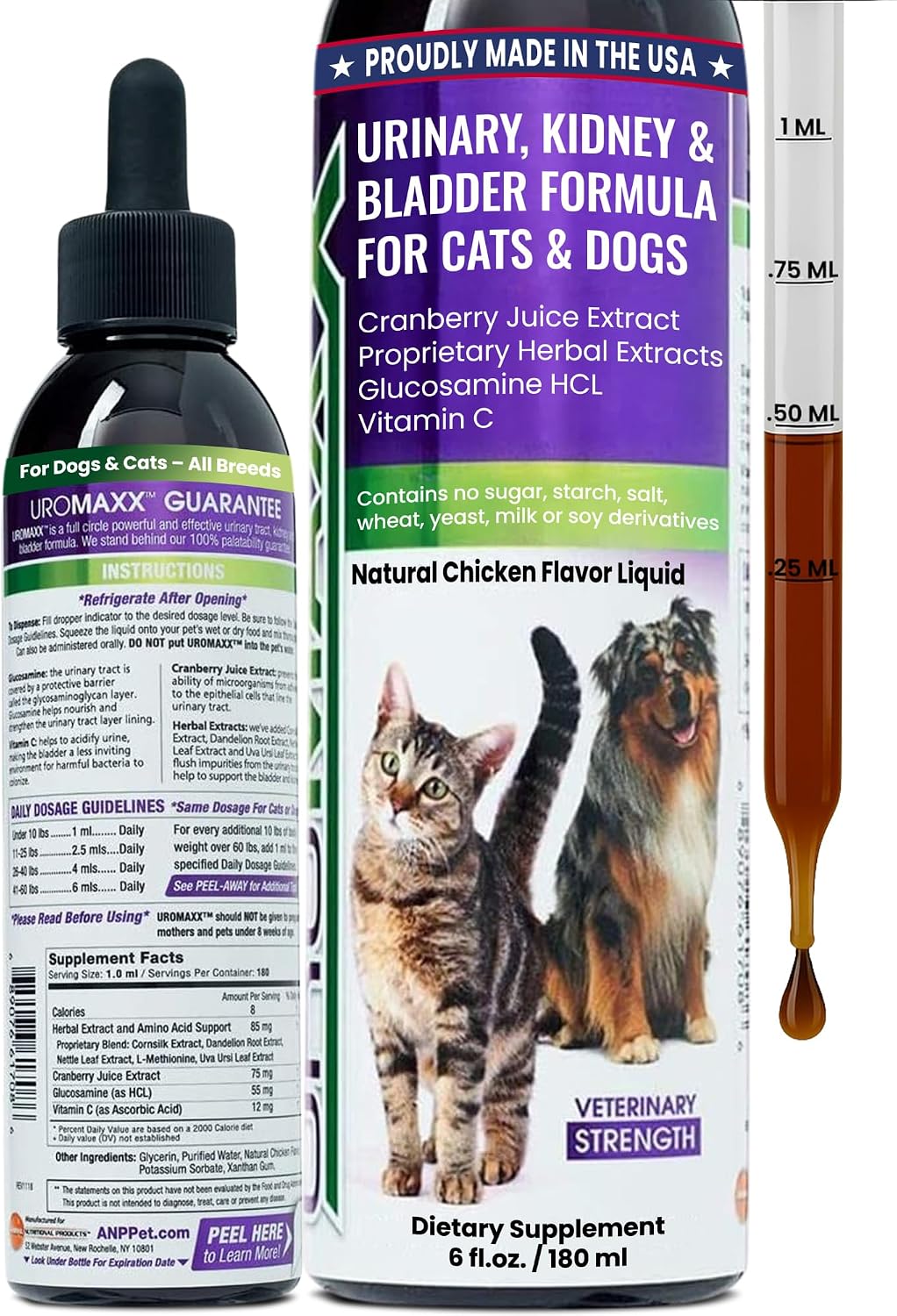 UroMAXX Urinary Tract Formula for Cats and Dogs – 2-Pack of 177 ml Bottles - görsel 9
