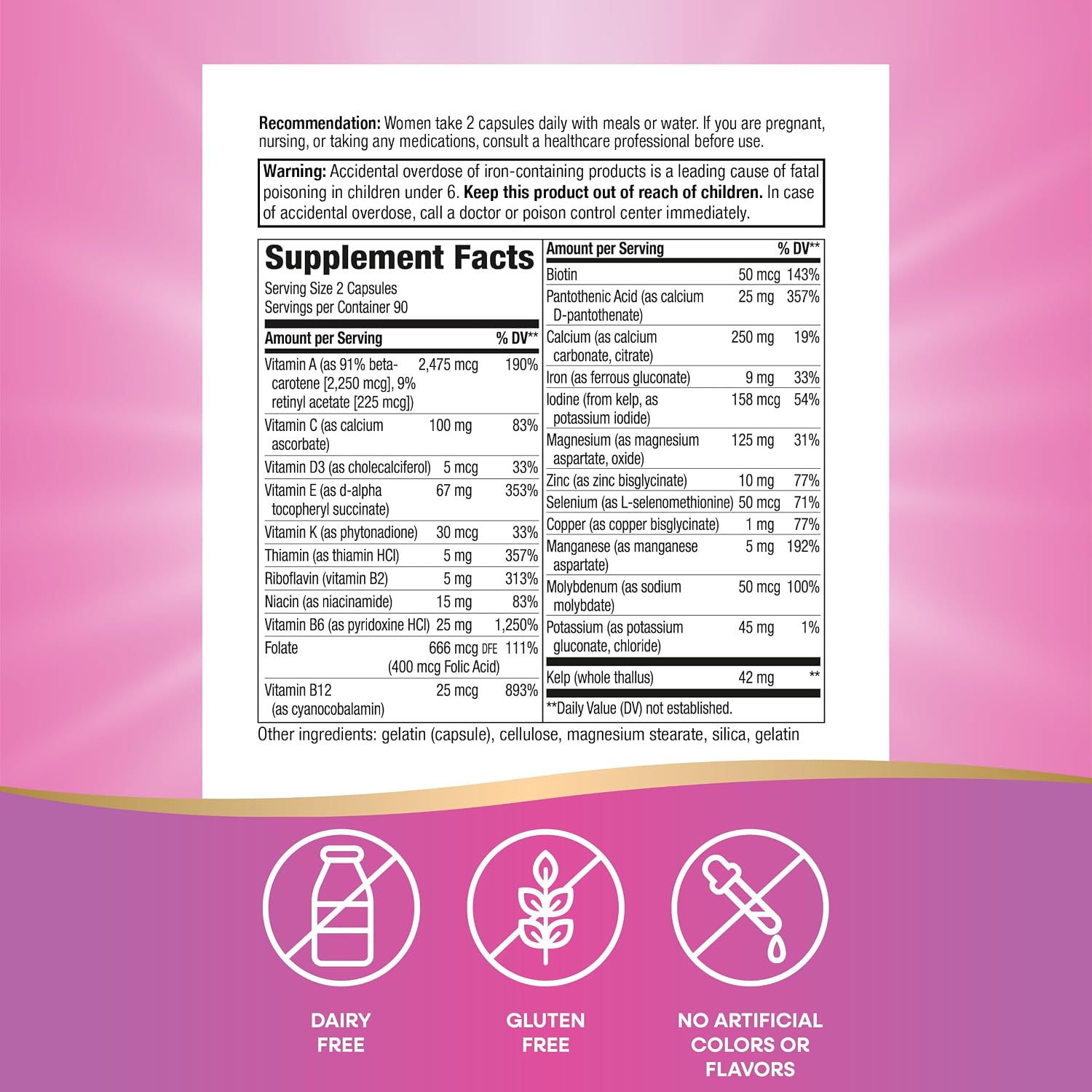 Nature's Way Prenatal Multivitamin with Folate, 180 Capsules - görsel 5