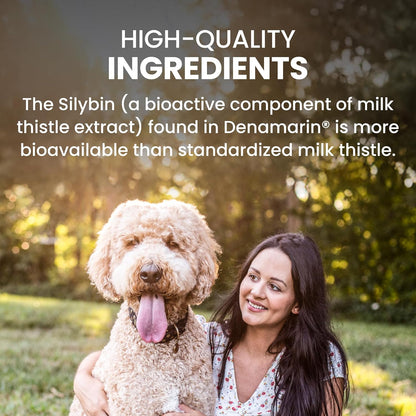 Nutramax Denamarin for Large Dogs, Liver Support Supplement with S-adenosylmethionine (SAMe) plus Silybin, Liver Support for Dogs, Coated Tablets, 30 Count