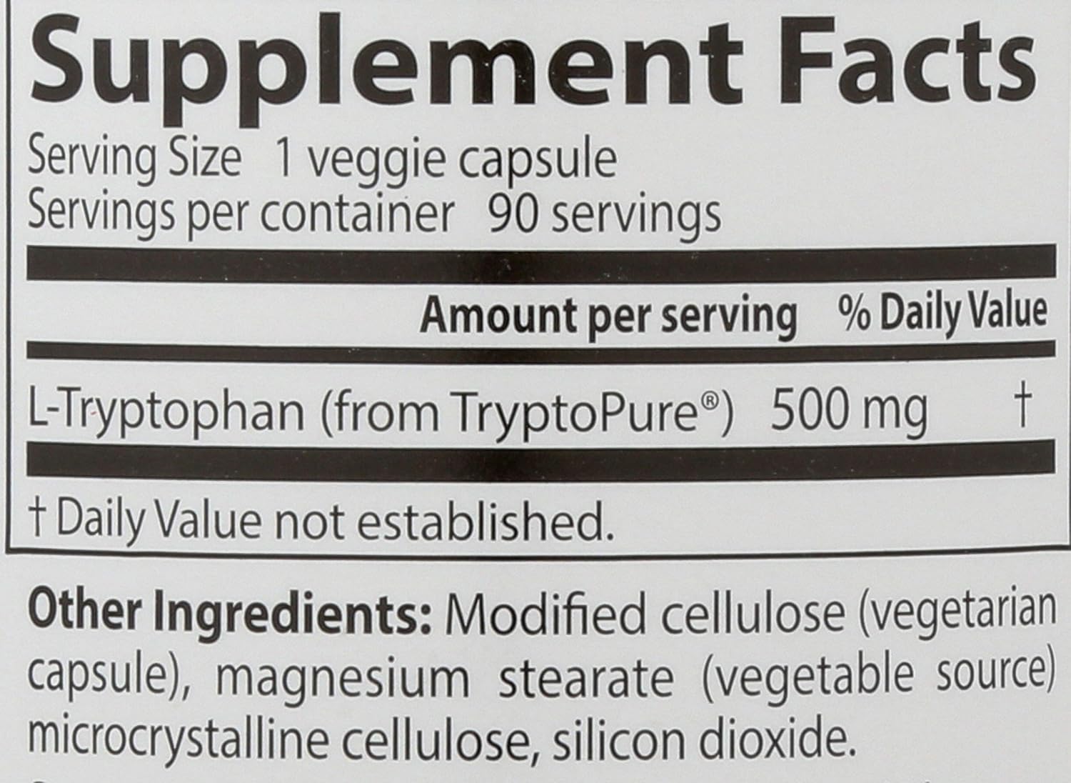 Doctor's BEST L-Tryptophan 500 mg Food Supplement - görsel 3