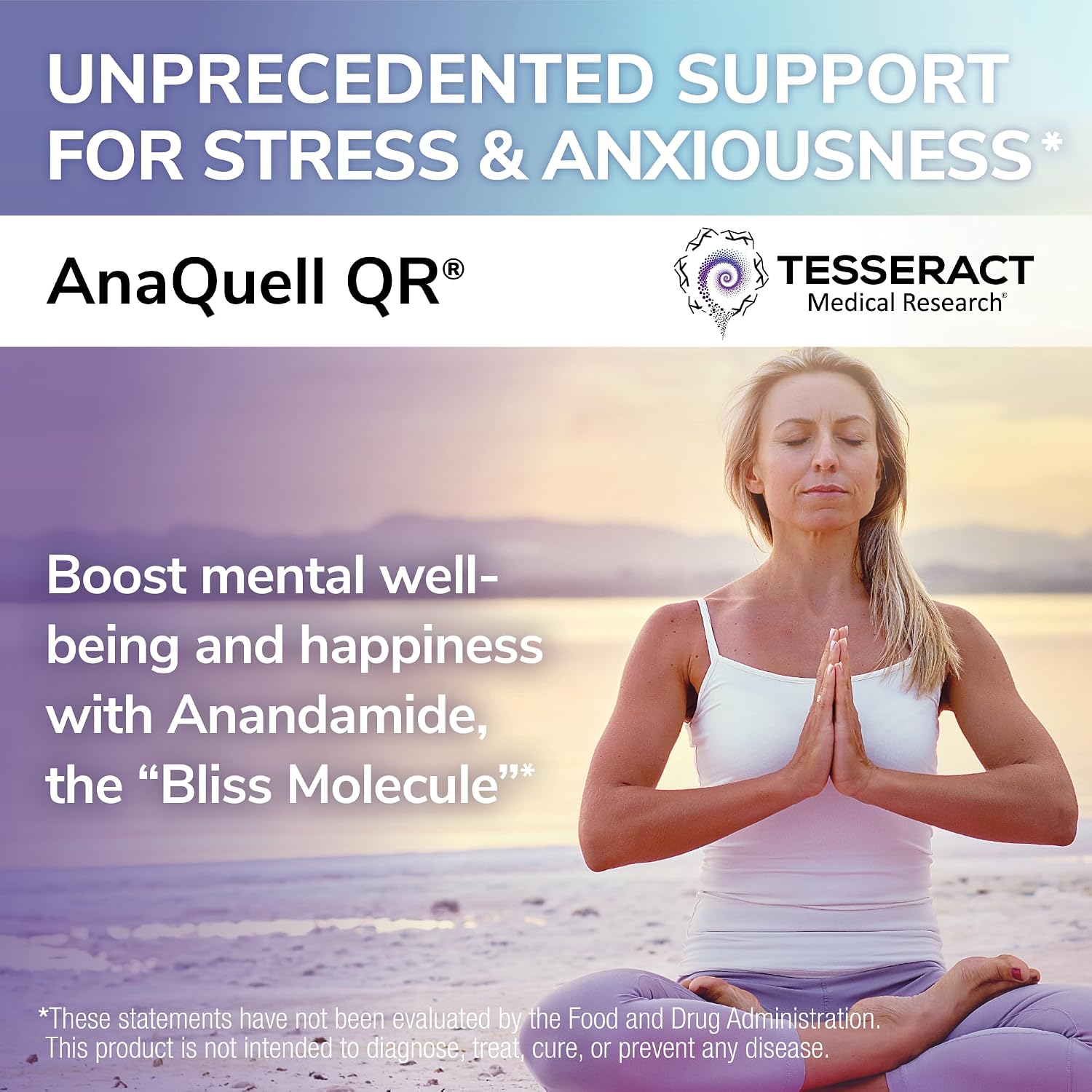 Tesseract Medical Research AnaQuell QR, Stress Support & Mood Support Food Supplement, Quick Release L-Citrulline & Anandamide, 90 V-Caps - görsel 2