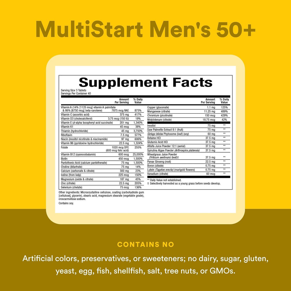 Natural Factors Men's 50+ MultiStart Daily Multivitamin - görsel 4