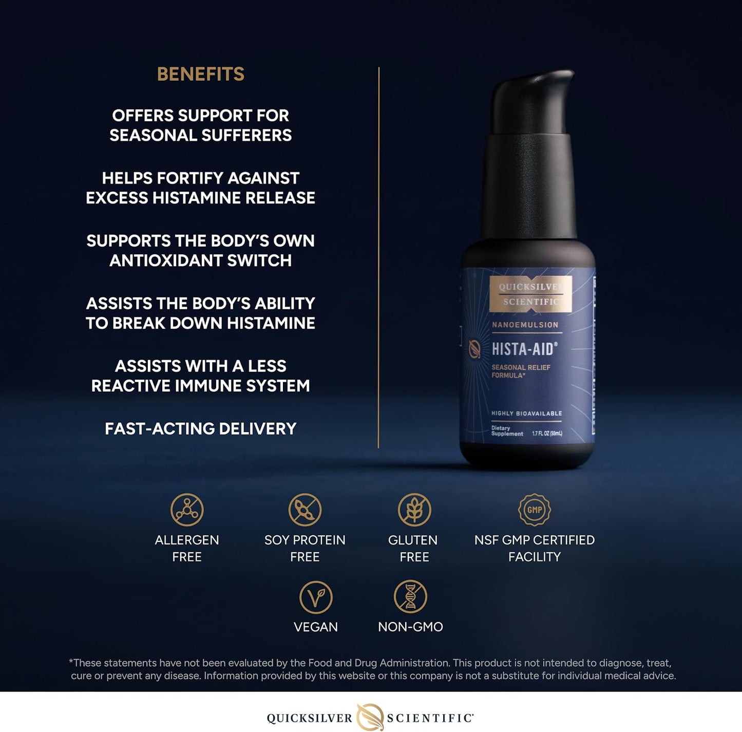Quicksilver Scientific Nanoemulsified Hista-Aid - Liposomal Vitamin C, DIM, Luteolin & Quercetin Liquid (50ml) - görsel 4