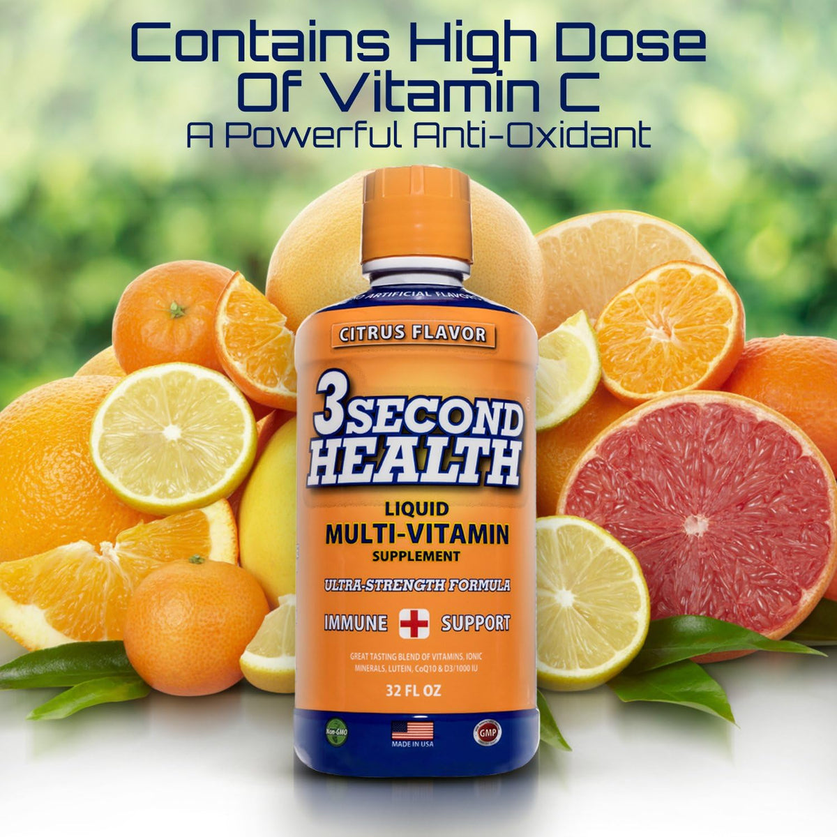 3 Second Health Liquid Multivitamin – Vegan, Non-GMO, Energy & Immune Support (32 Servings) - görsel 7