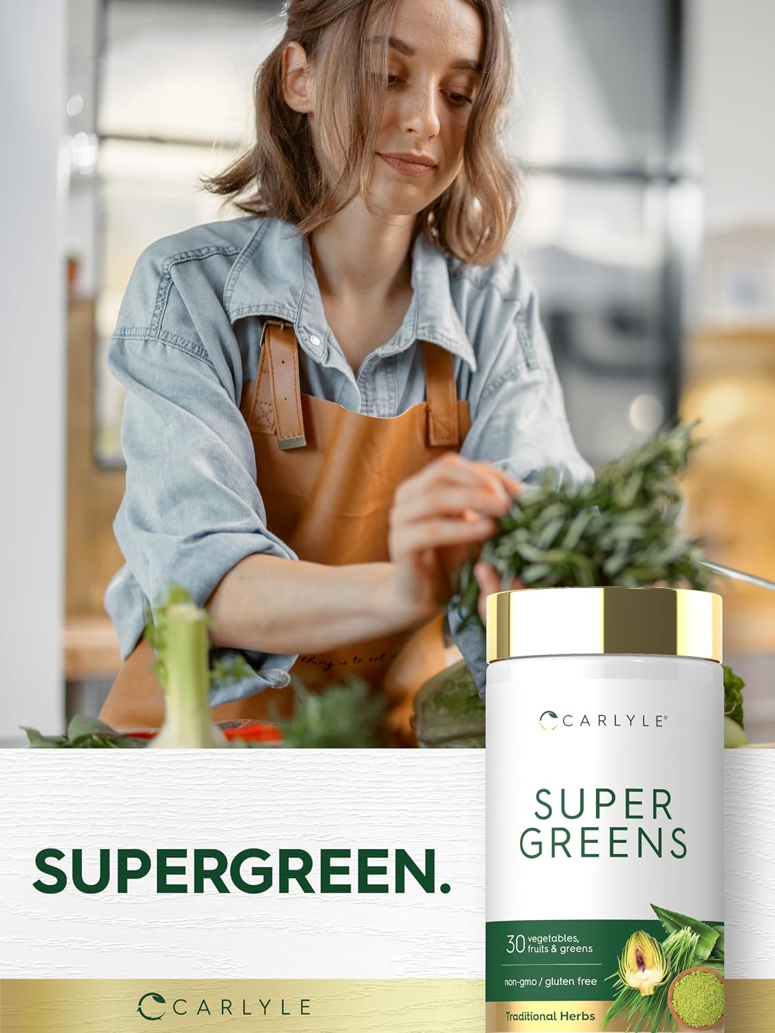 Carlyle Super Greens Capsules - 30 Fruits & Vegetables Blend (250 Count) - görsel 6
