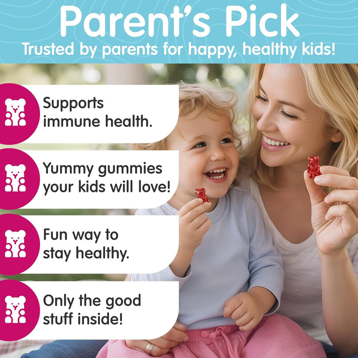 Children’s Elderberry Gummies with Vitamin C & Zinc – Immune Support Supplement (60 Gummies) - görsel 6