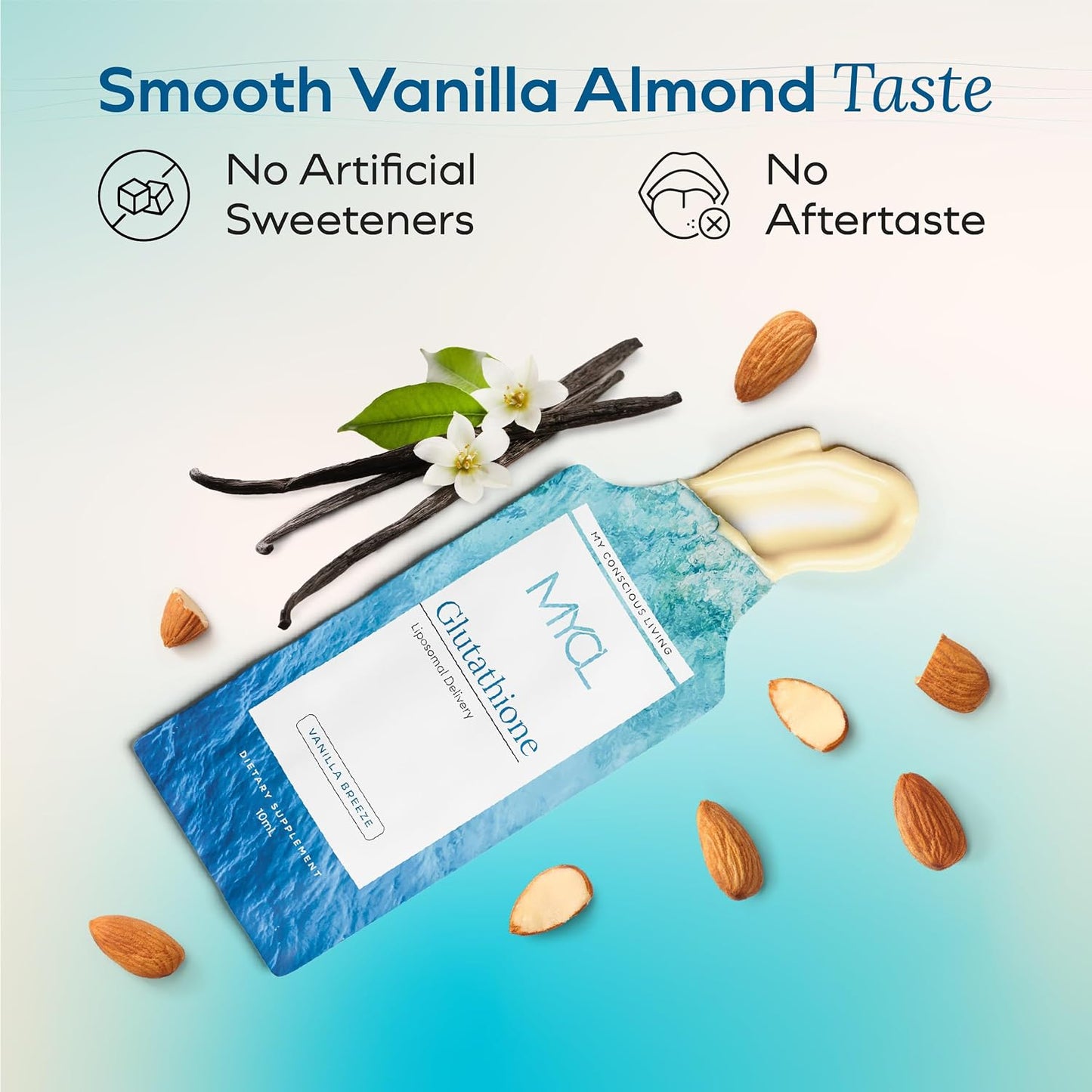 MYCL Liposomal Glutathione Food Supplement – Vanilla Almond – 30 Single-Serving Packets - görsel 6