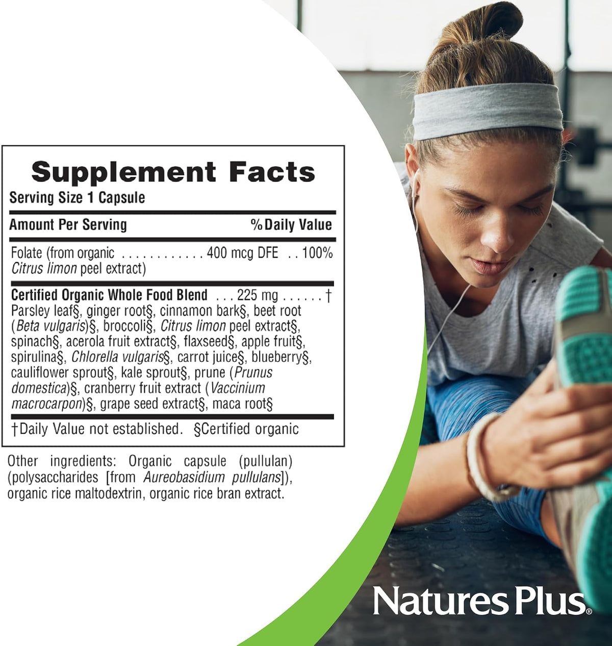 NaturesPlus Source of Life Garden Folate – Organic Folate from Lemon Peel, 60 Capsules – Image 4