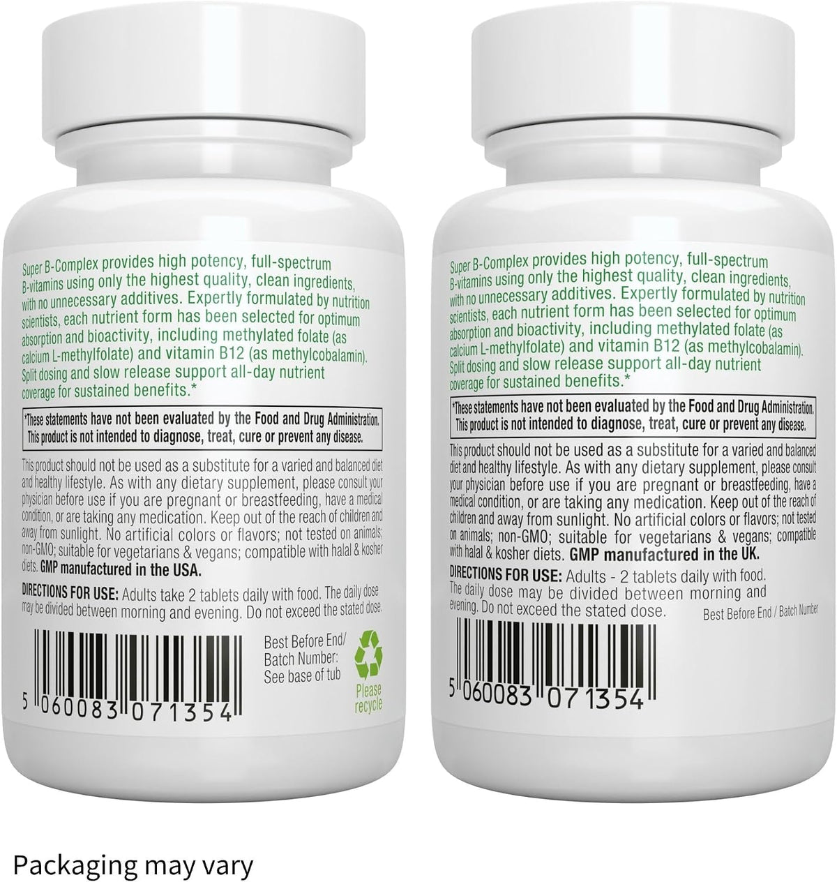 Igennus High Absorption Super B-Complex - Methylated & Active B Vitamins, Sustained Release, 180 Tablets - görsel 8