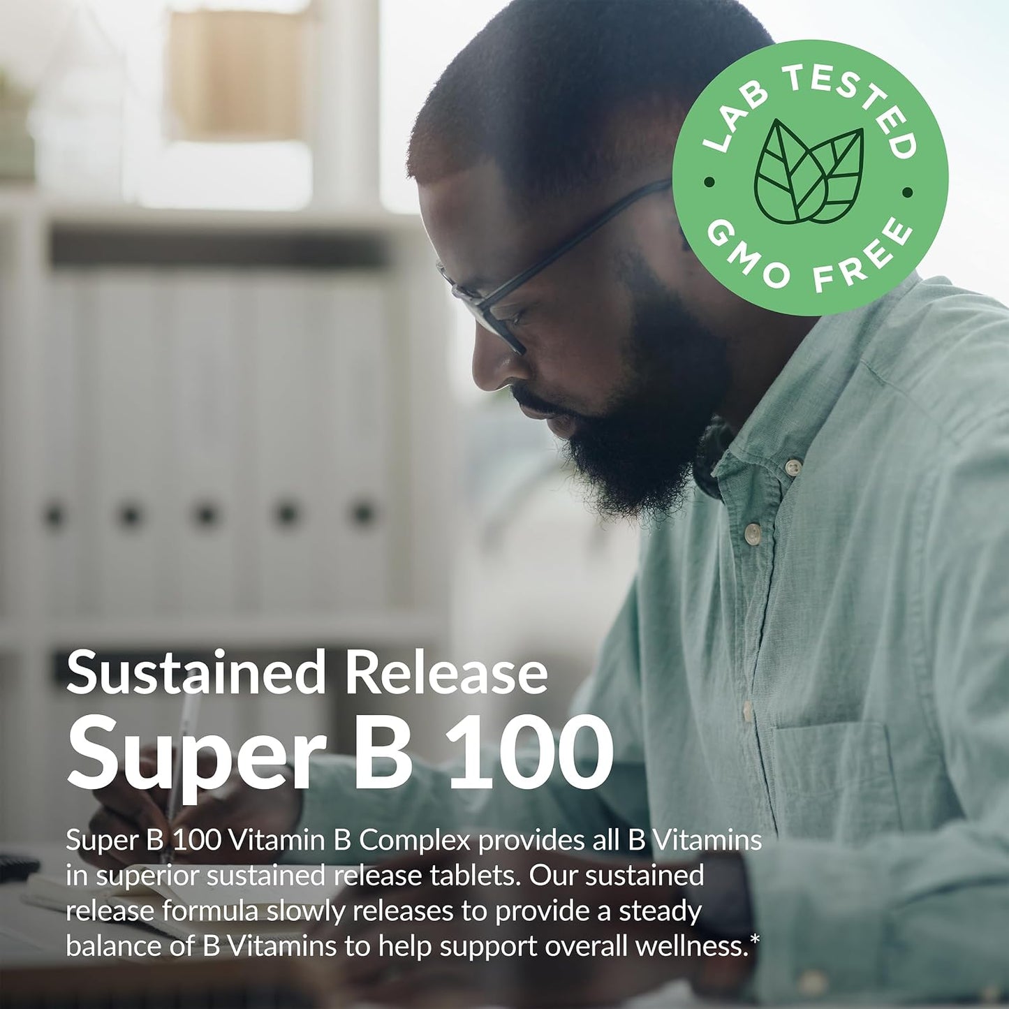 Futurebiotics Super B 100 Sustained Release Vitamin B Complex, Non-GMO, 60 Vegetarian Tablets - görsel 3
