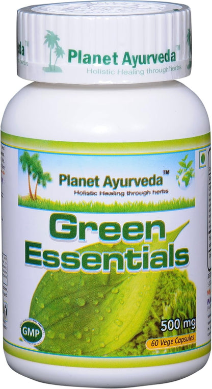 Planet Ayurveda Green Essentials, 500mg Veg Capsules - 2 Bottles