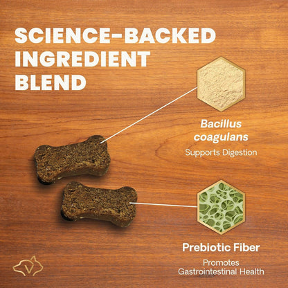 VetriScience Gut Health Chews, Probiotic Digestive Supplement for Dogs, Duck, 120 Chews