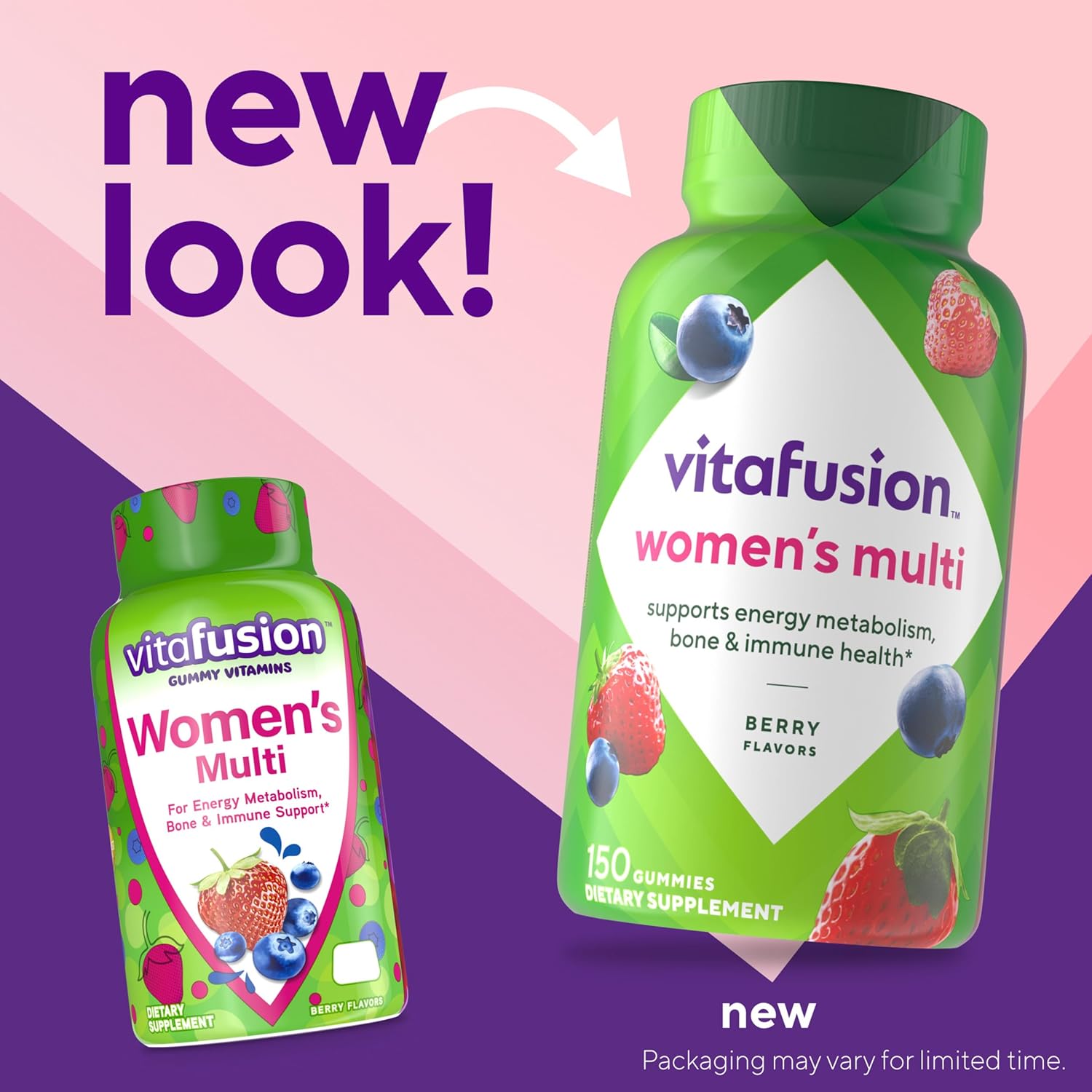 Vitafusion Women's Multivitamin Gummy – 150 Adult Gummies – Berry Flavour - görsel 2