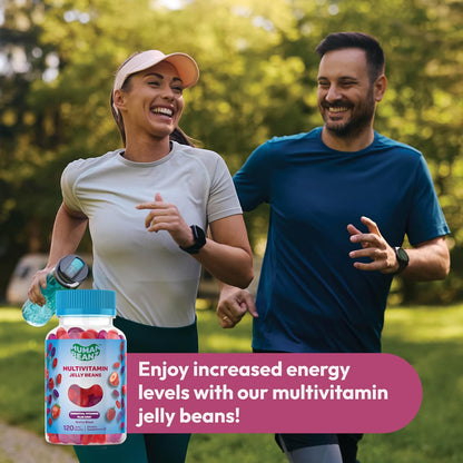 Human Beanz Multivitamin Jelly Bean Gummies with Zinc, Berry Blast, 120 Jelly Beans