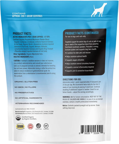 Om Mushroom Matrix Maximum Recovery Mushroom – Promotes healthy ageing – Formulated with senior pets in mind, this – Image 2