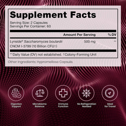 Pure TheraPro Rx Saccharomyces Boulardii Probiotics 10 Billion CFU – 120 Capsules