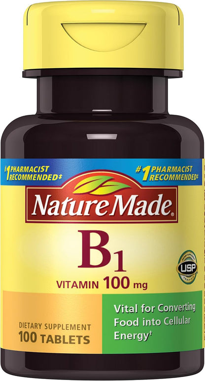 Nature Made Vitamin B1 (Thiamine) 100 mg, 100 Tablets (Pack of 3)