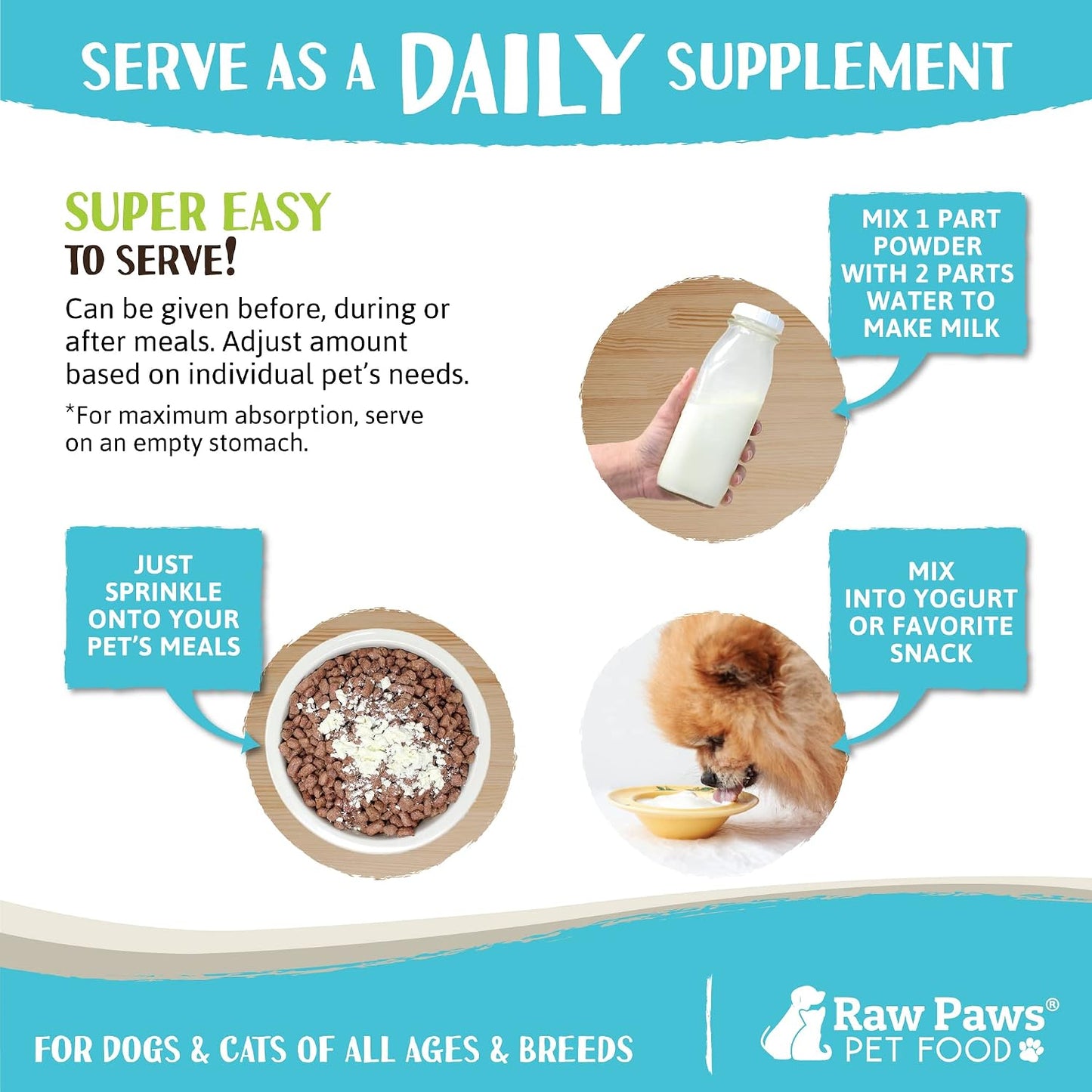 Raw Paws Bovine Colostrum for Dogs and Cats, 142g - görsel 5