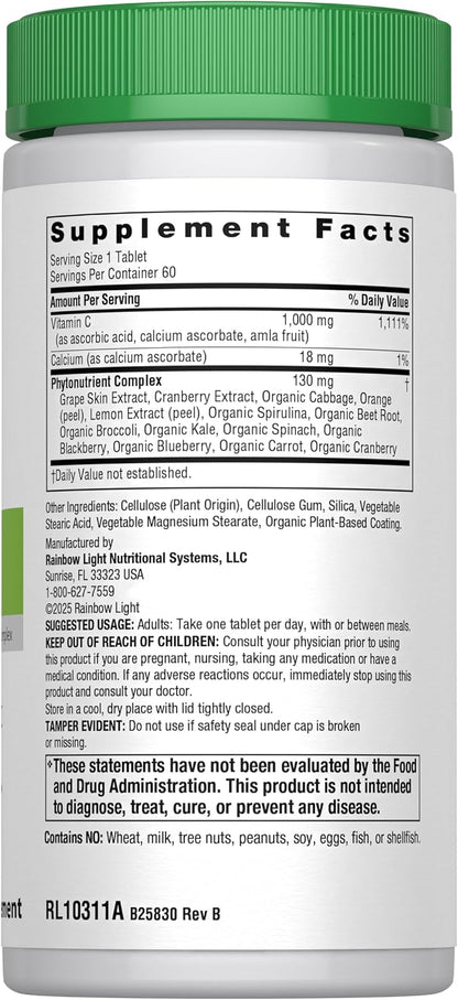 Rainbow Light Super C 1000 mg, 60 Tablets