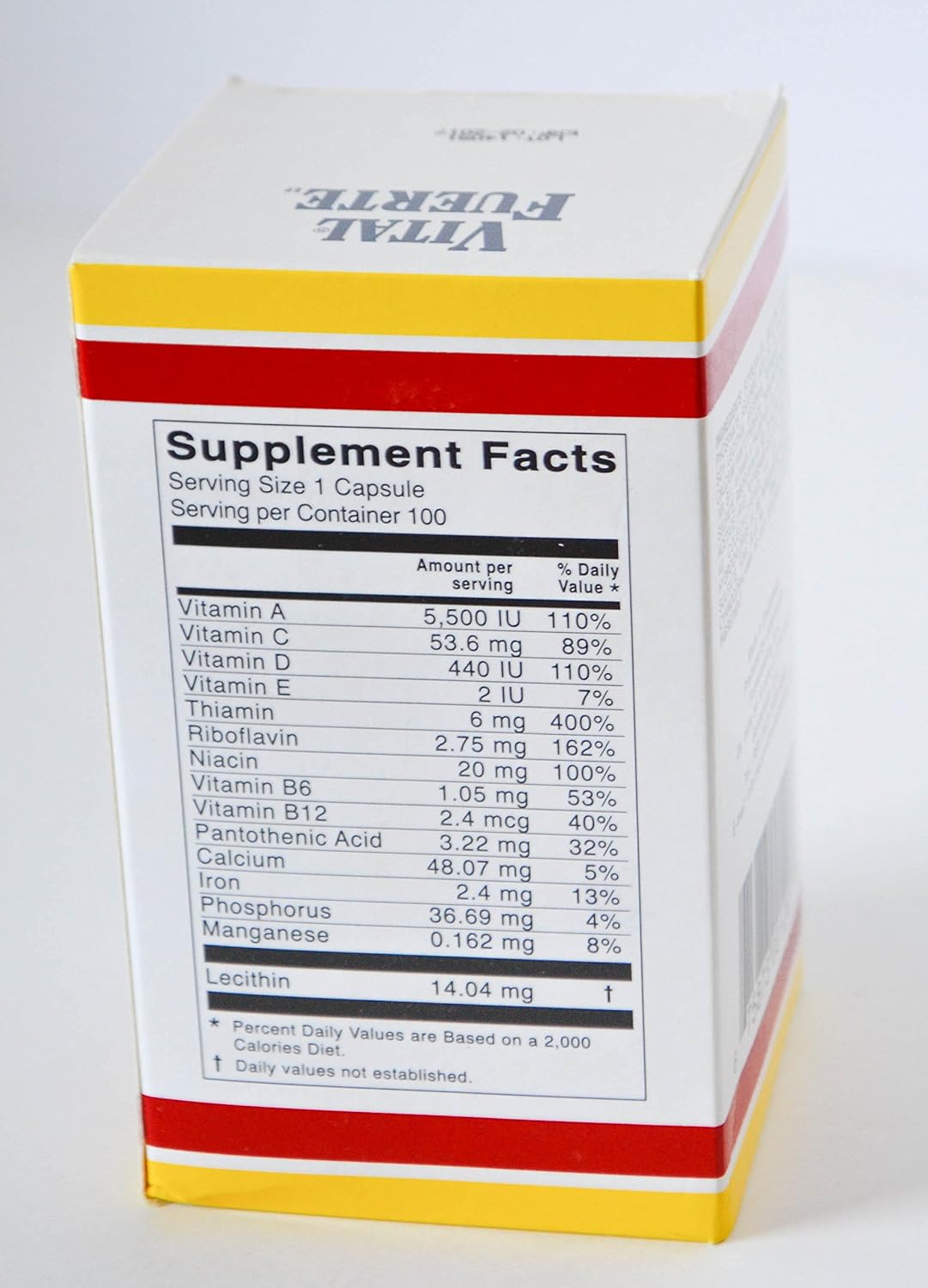 Vital Fuerte Vitamins and Minerals Food Supplement – 100 Capsules, Antioxidant Blend - görsel 2