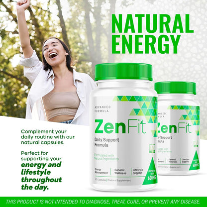 (2 Pack) Zenfit Capsules, Zenfit Supplement, Zenfit Capsules, Zenfit Natural Supplements, ZenFit, Zenfit Advanced Formula, 60 Capsules for 2 Months