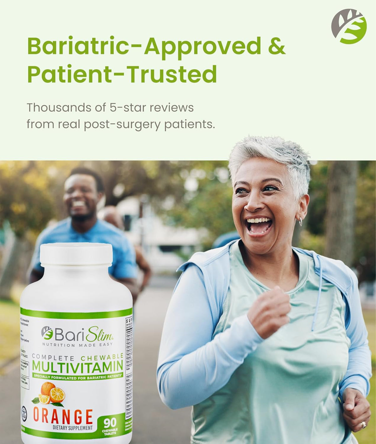 BariSlim Complete Chewable Bariatric Multivitamin - 45 mg Iron - Post Weight Loss Surgery Support - Mixed Berry - 90 Tablets - görsel 7