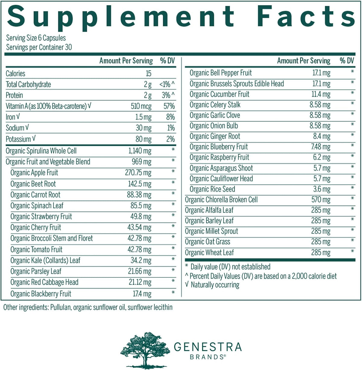 Genestra Brands Phyto Greens Capsules – 180 Capsules - görsel 2