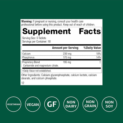 Standard Process Calsol – Calcium & Phosphorus Supplement for Bone Health, Nervous System & Soft Tissue Support – Vegan & Gluten-Free – 90 Tablets