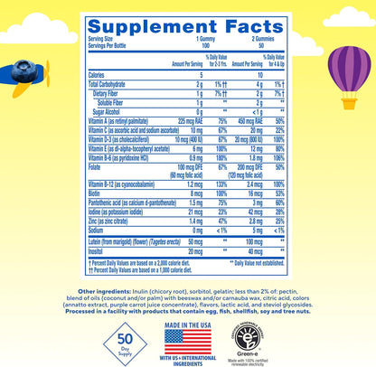 L'il Critters Kids Multivitamin Gummies – No Added Sugar, 100 Gummies