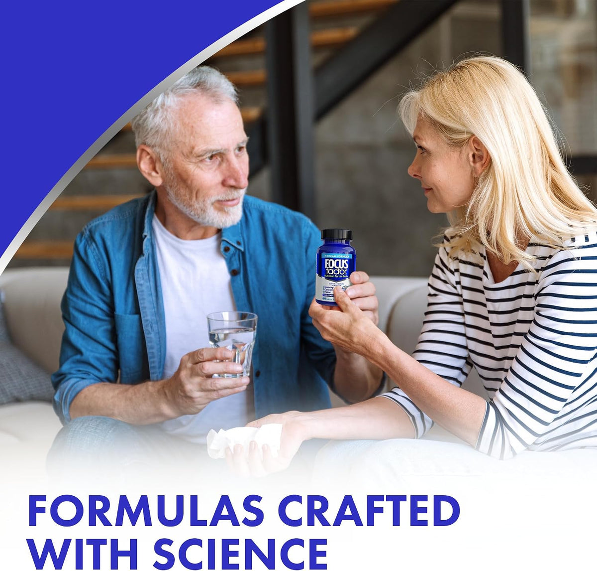 Focus Factor Brain Food Supplement: Complete Multivitamin with B6, B12, D, Bacopa Monnieri & Tyrosine for Memory and Concentration, 60 Tablets - görsel 6