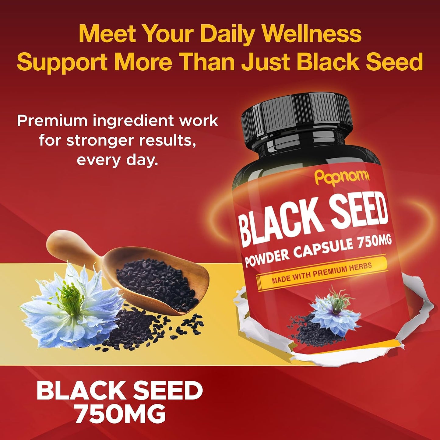 Pure Black Seed Powder Capsules 750mg – 90 Capsules - görsel 4