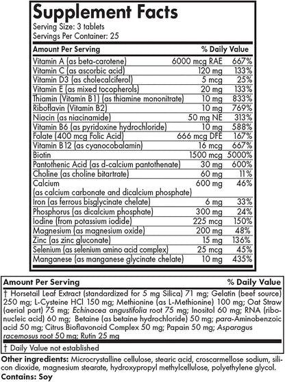 Futurebiotics Hair, Skin and Nails Beauty Multivitamin, 75 Tablets