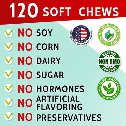 PAWFECTCHEW Dog Pee Grass Helper - Urine Neutraliser for Lawn Burn Spots - 120 Soft Chews