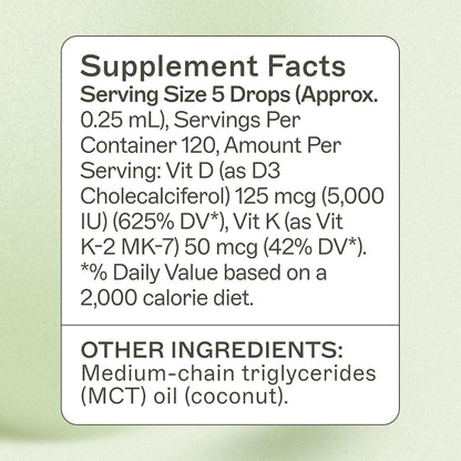 Amy Myers MD Vitamin D3/K2 Liquid – Supports Bone Health, Immune Function and Hormone Balance