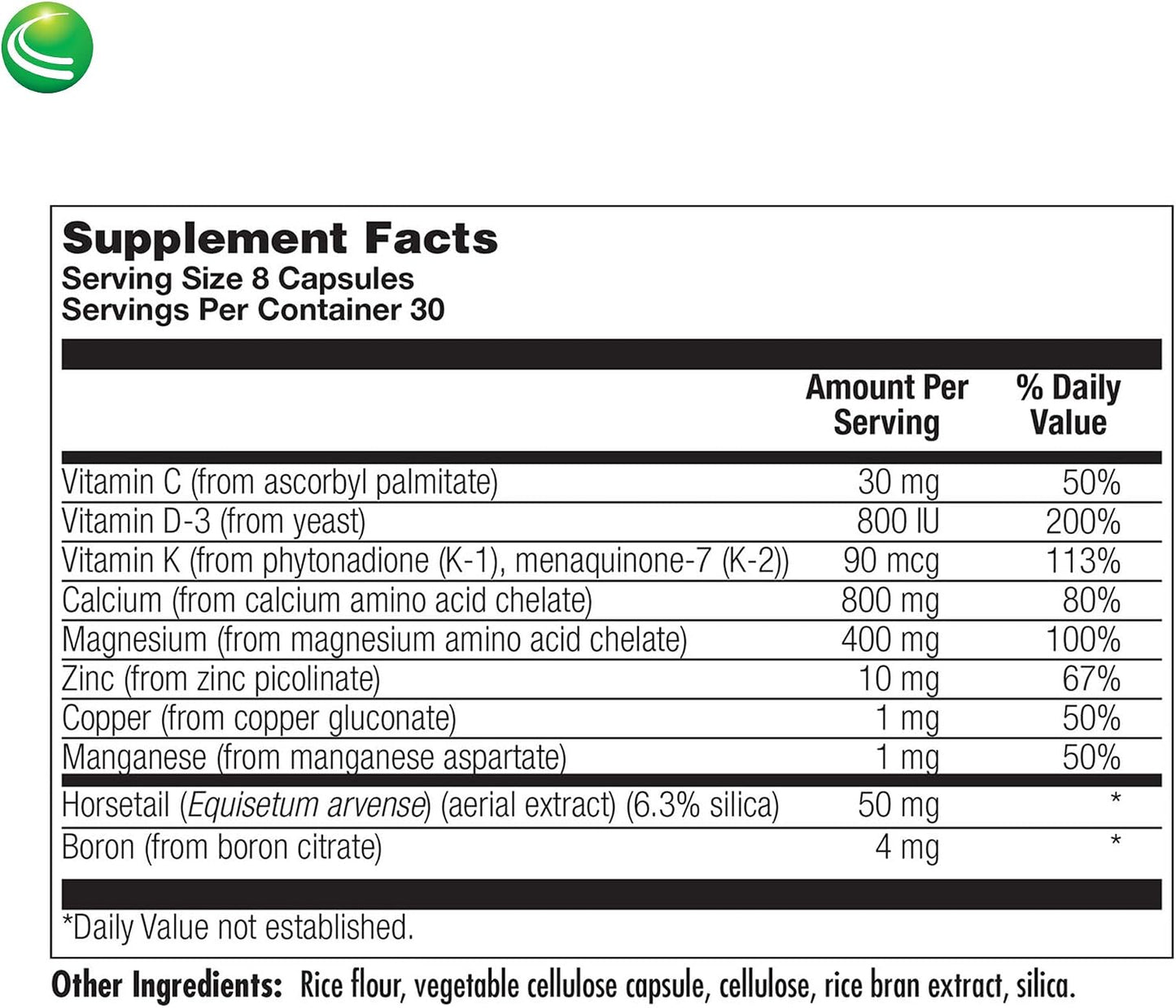 Nutra BioGenesis Osteogenesis - Bone Health Supplement with Vitamin D3, K2, Calcium, Magnesium, Zinc, Boron & Silica - 240 Vegetable Capsules - görsel 5