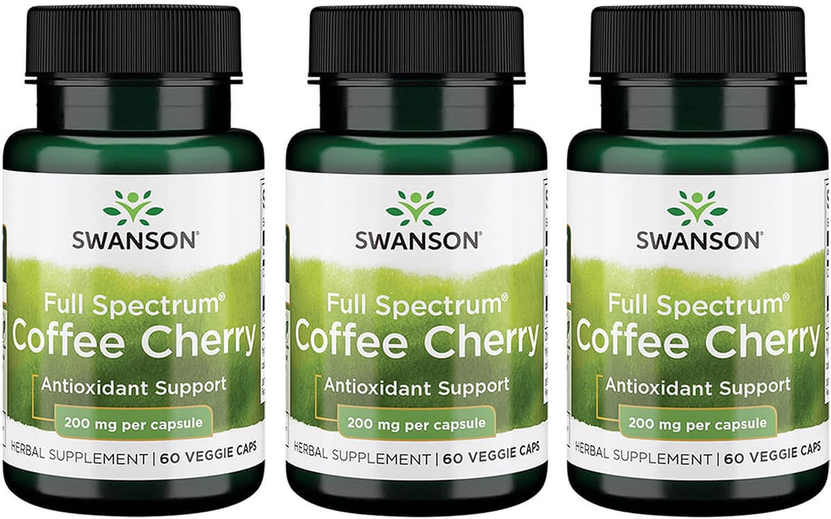 Swanson Full-Spectrum Coffee Cherry, Antioxidant Support, 60 Veggie Capsules (2 Pack) - görsel 1