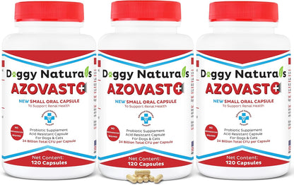 Azovast Plus Kidney Health Supplement for Dogs and Cats, 360 Capsules